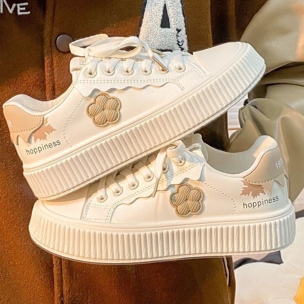 Women's White Synthetic Cover Sneakers - Minimalist Round-Toe Moccasin-Style Lace-Up Flats with Cover Overlays, Cushioned EVA Sole & Arch | All-Day Comfort Casual & Semi-Formal Everyday Shoes | Machine Washable Vegan-Friendly (Spring) - Versatile for Office, Shopping, Outings | Elegant White Sneakers for Women, Sneakers For Women High Quality, Canvas Slip On Shoes For Women, Womens Shoes Plus Size, Wedge Sneakers For Women, Light Shoes For Women