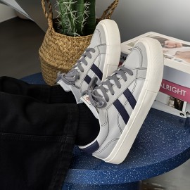 Men's casual shoes, sneakers, shoes, striped, breathable nd durable, classic solid color couple style, versatile, suitable for campus couples, nd
