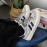 Men's casual shoes, sneakers, shoes, striped, breathable nd durable, classic solid color couple style, versatile, suitable for campus couples, nd