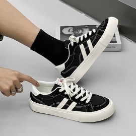 Men's casual shoes, sneakers, shoes, striped, breathable nd durable, classic solid color couple style, versatile, suitable for campus couples, nd