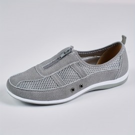 Women's Slip-On Shoes - Easy Slip Closure, Lightweight Cushioned TPR Sole - Black Casual Everyday & Formal Shoes - All-Purpose Walking, Running, Office Footwear - Breathable Summer Sneakers, Sleek Slipon, Flexible Comfort, Minimalist Design, Durable Construction, Lifestyle