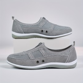 Women's Slip-On Shoes - Easy Slip Closure, Lightweight Cushioned TPR Sole - Black Casual Everyday & Formal Shoes - All-Purpose Walking, Running, Office Footwear - Breathable Summer Sneakers, Sleek Slipon, Flexible Comfort, Minimalist Design, Durable Construction, Lifestyle