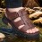Men'S Casual Sandals with Adjustable Hook-and-Loop Straps, Non-Slip Comfortable Beach Shoes for Spring/Summer, Brown Synthetic Upper & Black Sole, Perfect for Vacation and Outdoor Activities, Beach Footwear | Stylish Sandals | Synthetic Sandals