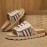 Men'S Comfortable Casual Beach Slippers, Breathable Striped Print with Brand Decorative Buttons and Embroidery, Flat Shoes High-Quality Casual Footwear, Suitable for Use in 11 Festivals
