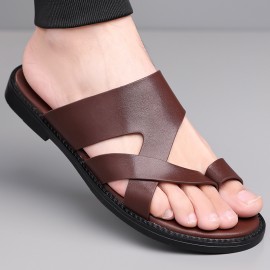 Summer New Arrival Plus Size Casual Cool Slippers 2025 Men's Comfortable Leisure Home Toe Closed Sandals Outdoor Beach Shoes, Relaxed Vacation Footwear, 11 Sizes Available,