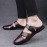 Men'S Stylish Summer Sandals - Comfortable Lightweight Soft Sole, Faux Upper with Adjustable Buckle Strap, Open Toe Design, Black & Brown Options, Beach Shoes for Men, Available in Sizes 37-46