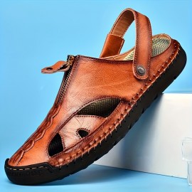 [Breathable Sandals] Breathable Men's Slide Sandals | Water-Resistant, Comfortable for Outdoor & Casual Wear, Round Toe with Rubber Sole, Adjustable Strap, Ventilation Holes, All-Season Design