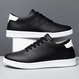 [Vintage Sneakers] Comfortable Men's Vintage Casual Sneakers | Low-Top Lace-Up Shoes with Side Pockets, Breathable Fabric Lining, Durable PVC Sole, and Stylish Brown Accents for All-Day Wear