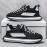 Men's Summer Casual Sneakers - Breathable Low-Top Lace-Up Shoes with Thick Cushioned Sole, White & Navy Blue Letter Print Design, PU/Fabric Upper & Outsole for Outdoor, Daily Wear & Street Style, Outdoor Sneakers, Fabric Lined Interior, Minimalist Design, Durable Construction, Active Lifestyle