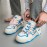 Out of the Box Trend! Large Letter Decorative Rope Shoelaces Street Fashion Men's Shoes Thick Sole Height-Boosting Sneakers for Boys