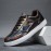 Men'S Stylish Solid Color Skate Sneakers - Non-Slip Lace-Up Low-Top Sneakers with Metallic Accents, Breathable Fabric Lining & EVA Cushioned Sole for Outdoor Casual Wear, Skate Shoes, Sleek Shoe Design, Durable Footwear