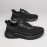 Men'S Low-Top Running Shoes - Breathable Mesh & Synthetic Synthetic Upper, Cushioned Sole for Shock Absorption, Lightweight Design for Gym, Jogging & Casual Wear - Black, Sneakers, Gym Footwear, Sleek Sporty Look, Cushioned Support