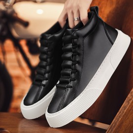 Men's Durable Ankle Boots - Comfortable, Non-Slip Grip with Lace-Up Soft Sole for Outdoor & Casual Attire