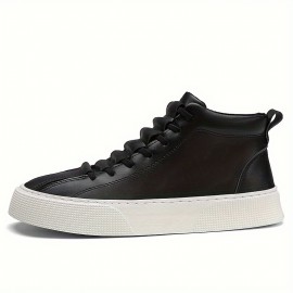 Men's Durable Ankle Boots - Comfortable, Non-Slip Grip with Lace-Up Soft Sole for Outdoor & Casual Attire