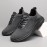 Men'S Breathable Knit Sneakers - Low-Top Casual Sneakers with Faux Upper, Fabric Lining & Durable Sole for Casual Attire, Gym, Skateboarding - Black, Sneakers, Gym Footwear, Sleek Shoe Design, Flexible Footwear