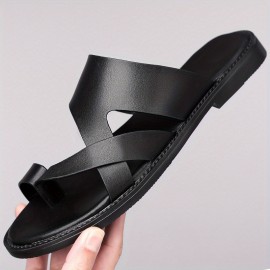 Summer New Arrival Plus Size Casual Cool Slippers 2025 Men's Comfortable Leisure Home Toe Closed Sandals Outdoor Beach Shoes, Relaxed Vacation Footwear, 11 Sizes Available,