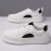 Men's Casual Sports Sneakers, Solid Color Low Top Lace-Up Shoes with Microfiber Synthetic Upper, Fabric Inner, Rubber Sole, and Faux Insole for All-Season Daily Wear