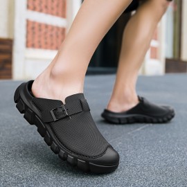 Men's Outdoor Slip-On Sandals - Breathable Casual Shoes with Adjustable Straps & MD Sole for Hiking, Summer Walking, Daily Wear - Lightweight Comfortable Design, Sandals for Wide Feet, Sporty Shoe, Microfiber Construction