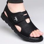 Breathable Lightweight Sandals - Men's Casual Street Style Slides - Anti-Slip Odor-Resistant Rubber Sole, Microfiber Synthetic Upper, PU Inner & Insole, Round Toe, for Hiking, Outdoor, Daily & Casual Wear, Spring/Summer/Fall Suitable
