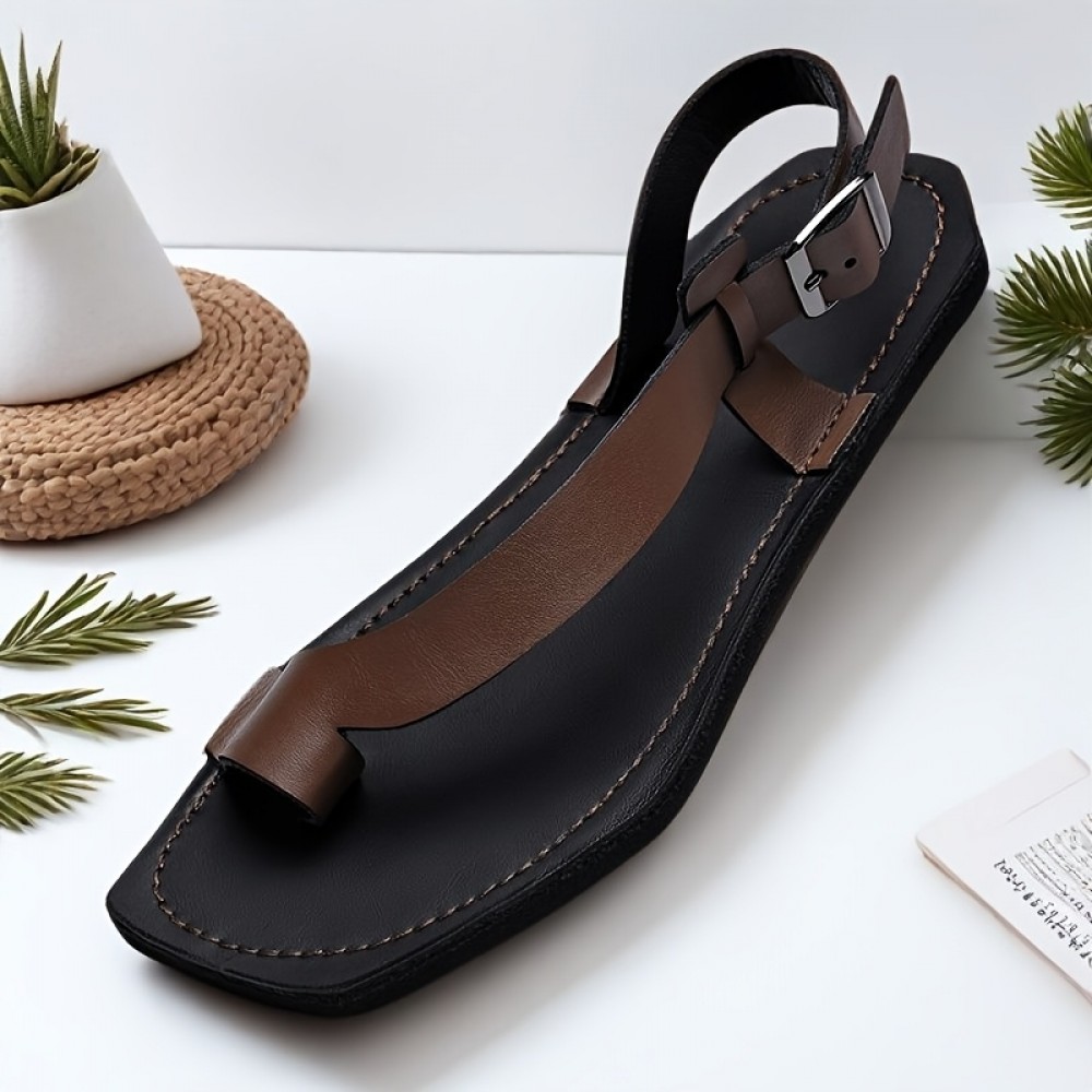 Men'S Summer Sandals - Stylish Black & Brown Options, Comfortable Slip-On Design with Adjustable Straps, Durable Rubber Sole for Beach, Casual, and Outdoor Activities, Summer Footwear | Stylish Sandals | Adjustable Straps