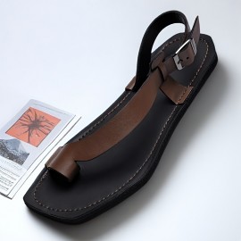 Men'S Summer Sandals - Stylish Black & Brown Options, Comfortable Slip-On Design with Adjustable Straps, Durable Rubber Sole for Beach, Casual, and Outdoor Activities, Summer Footwear | Stylish Sandals | Adjustable Straps