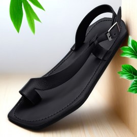 Men'S Summer Sandals - Stylish Black & Brown Options, Comfortable Slip-On Design with Adjustable Straps, Durable Rubber Sole for Beach, Casual, and Outdoor Activities, Summer Footwear | Stylish Sandals | Adjustable Straps