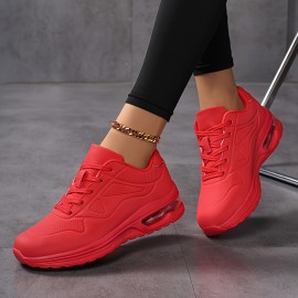 Women'S Lightweight Air Cushion Running Shoes - Breathable PU Upper, MD Sole & Fabric Lining, Low-Top Lace-Up Design for Gym, Hiking, Travel - All-Season Comfort & Support, Gym Shoes, Hiking Footwear, Sleek Sporty Look, Cushioned Comfort, Casual Sportswear, Durable Construction, Fitness Enthusiasts