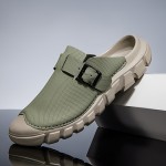 Men's Outdoor Slip-On Sandals - Breathable Casual Shoes with Adjustable Straps & MD Sole for Hiking, Summer Walking, Daily Wear - Lightweight Comfortable Design, Sandals for Wide Feet, Sporty Shoe, Microfiber Construction